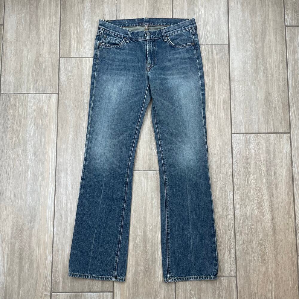Vintage 7 For All Mankind 100% Cotton Bootcut Jeans Size 30 Made in USA Y2K